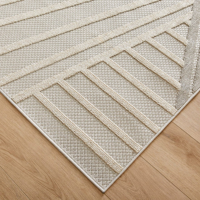 Lavin Rugs T2042 Forza 7'10" x 10'10" Linear Rug, Grey/Neutral