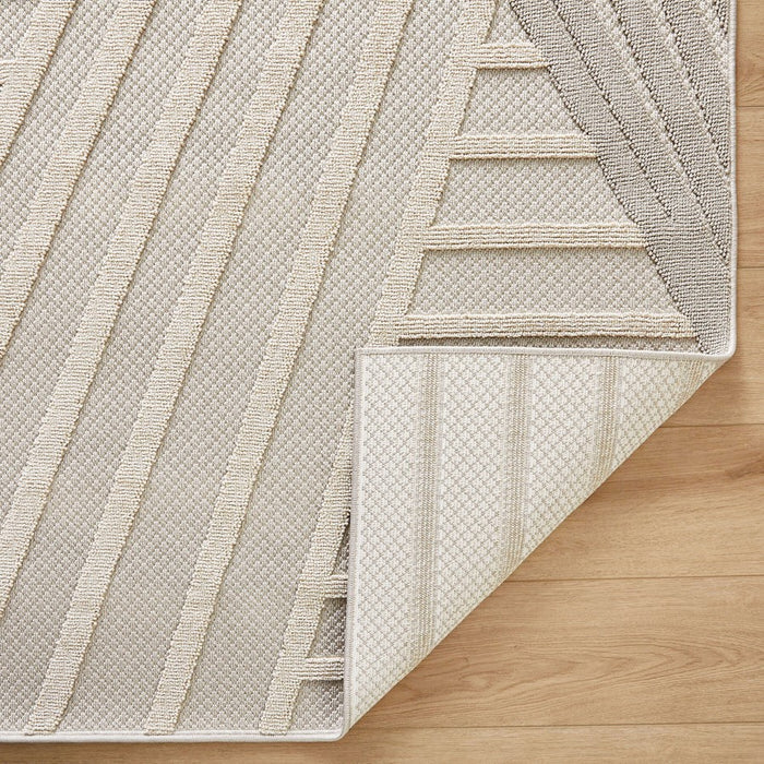 Lavin Rugs T2042 Forza 7'10" x 10'10" Linear Rug, Grey/Neutral