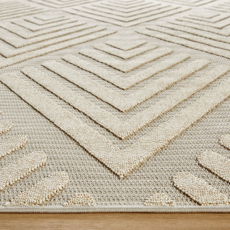 Lavin Rugs T2044 Forza 2' x 3' Geometric Rug, Cream Grey/Neutral