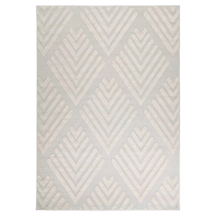 Lavin Rugs T2044 Forza 2'8" x 7'10" Geo Runner, Cream Grey/Neutral - T2044-0208