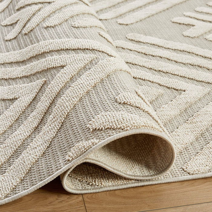 Lavin Rugs T2044 Forza 2'8" x 7'10" Geo Runner, Cream Grey/Neutral