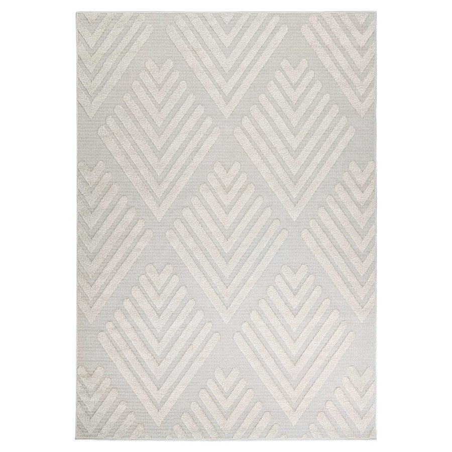 Lavin Rugs T2044 Forza 7'10" x 10'10" Geo Rug, Cream Grey/Neutral - T2044-0811