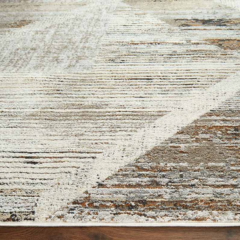 Lavin Rugs T2047 Hadim 2' x 3' Geo Rug, Grey Cream/Mineral