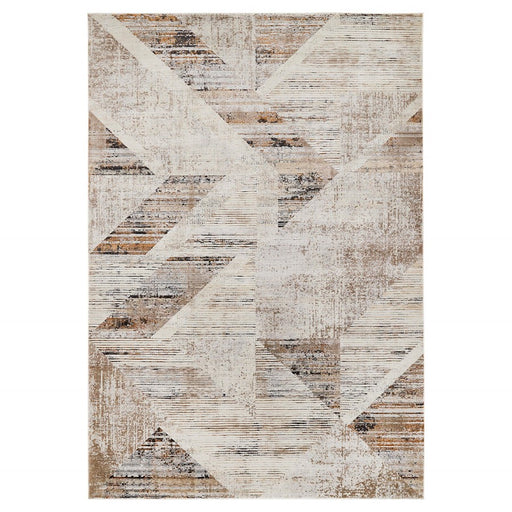 Lavin Rugs T2047 Hadim 9'10" x 13'2" Geo Rug, Grey Cream/Mineral - T2047-1013