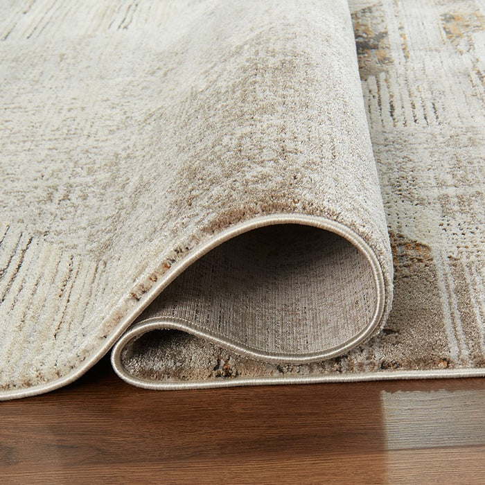 Lavin Rugs T2047 Hadim 9'10" x 13'2" Geo Rug, Grey Cream/Mineral