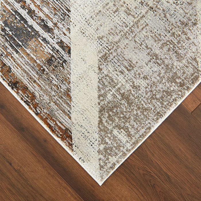 Lavin Rugs T2047 Hadim 9'10" x 13'2" Geo Rug, Grey Cream/Mineral