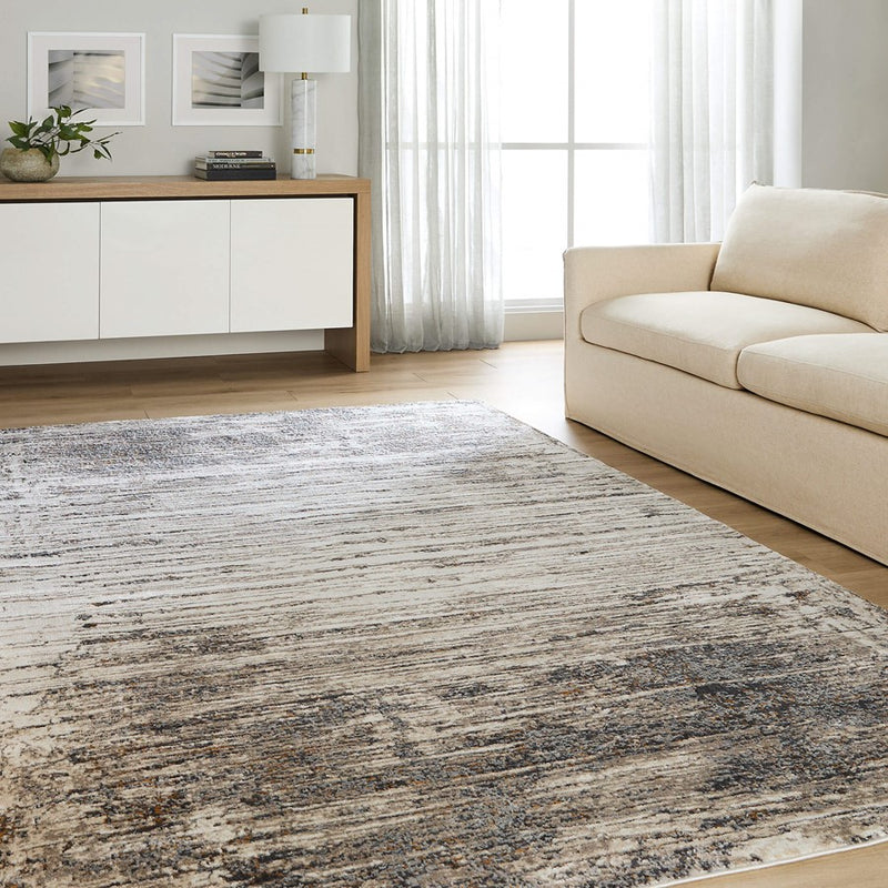 Lavin Rugs T2049 Hadim 6'7" x 9'6" Painterly Rug, Gold/Mineral