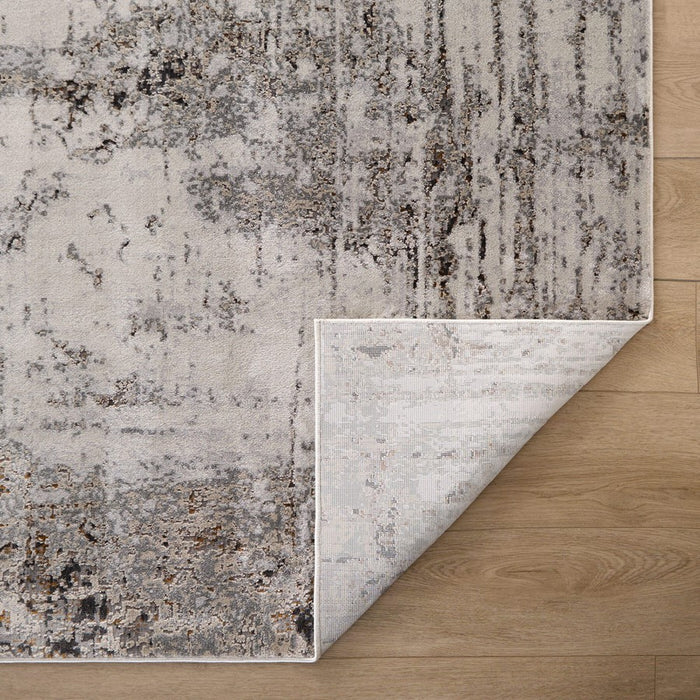 Lavin Rugs T2051 Hadim 5'3" x 7'6" Painterly Rug, Gold/Black/Grey