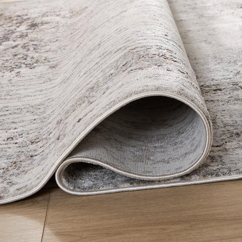 Lavin Rugs T2051 Hadim 6'7" x 9'6" Painterly Rug, Gold/Black/Grey