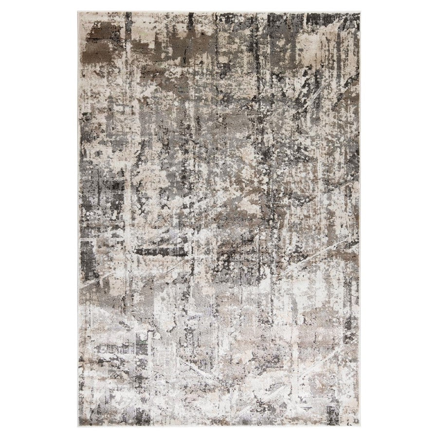 Lavin Rugs T2052 Hadim 6'7" x 9'6" Painterly Rug, Gold/Black/Grey - T2052-0609