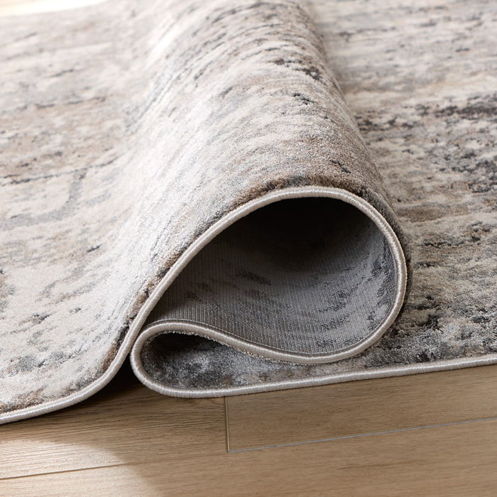 Lavin Rugs T2052 Hadim 9'10" x 13'2" Painterly Rug, Gold/Black/Grey