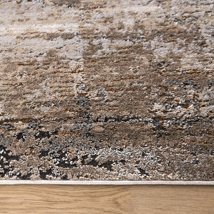 Lavin Rugs T2053 Hadim 5'3" x 7'6" Painterly Rug, Gold/Black/Grey