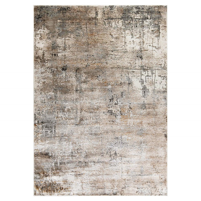 Lavin Rugs T2053 Hadim 9'10" x 13'2" Painterly Rug, Gold/Black/Grey - T2053-1013