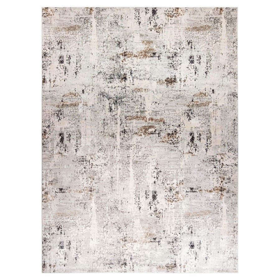 Lavin Rugs T2054 Kemer 5'3" x 7'6" Painterly Rug, Cream/Mineral - T2054-0507