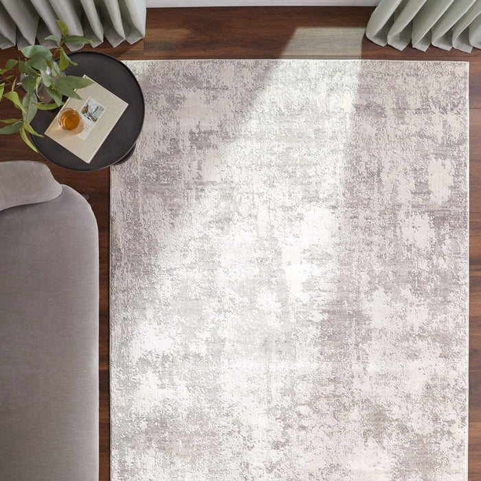 Lavin Rugs T2055 Kemer 2'8" x 7'10" Painterly Runner, Cream/Mineral