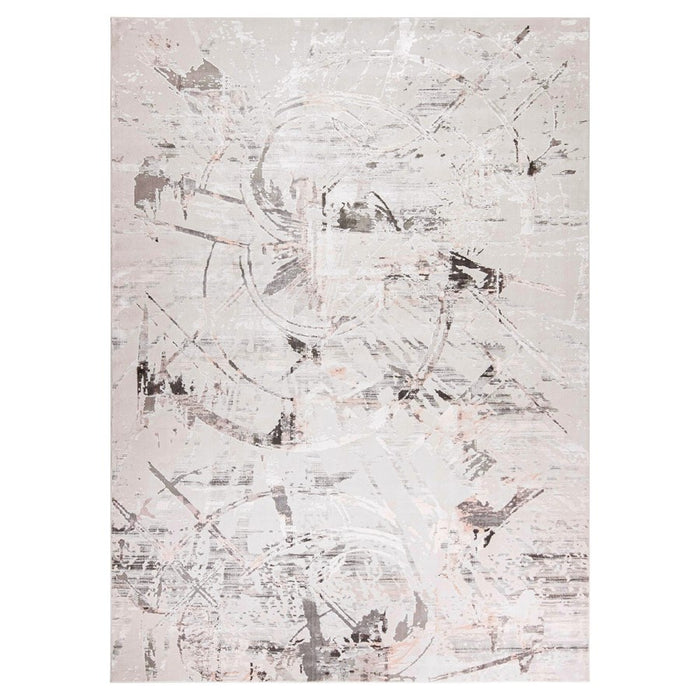 Lavin Rugs T2056 Kemer 2'8" x 7'10" Painterly Runner, Cream/Mineral - T2056-0208