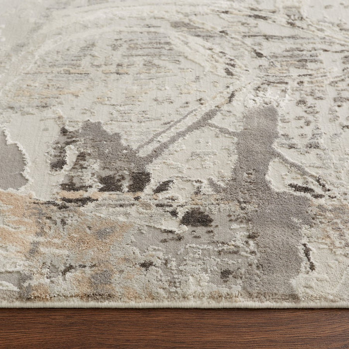 Lavin Rugs T2056 Kemer 5'3" x 7'6" Painterly Rug, Cream/Mineral