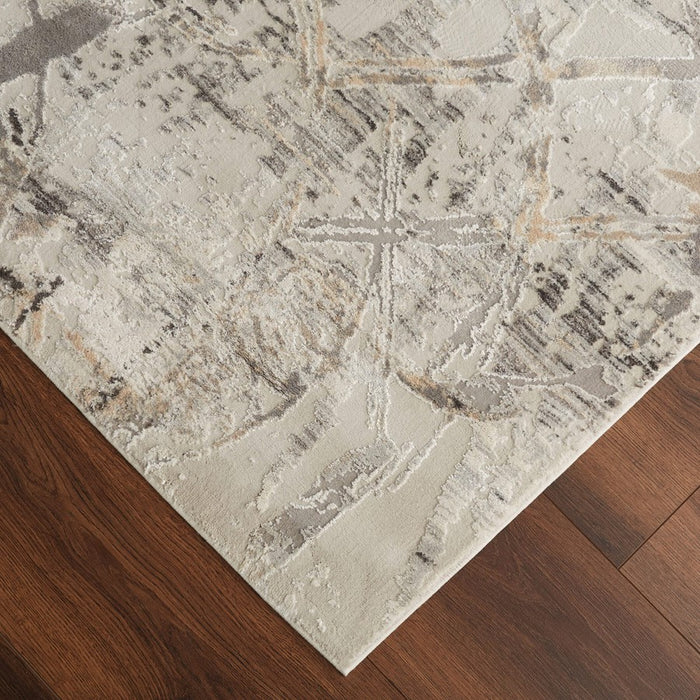 Lavin Rugs T2056 Kemer 6'7" x 9'6" Painterly Rug, Cream/Mineral