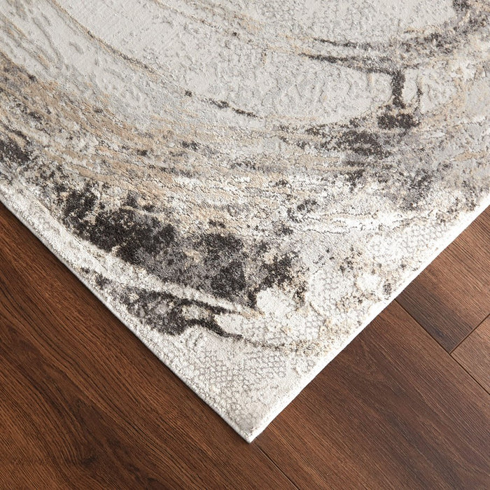 Lavin Rugs T2057 Kemer 2' x 3' Brush Stroke Rug, Cream/Mineral