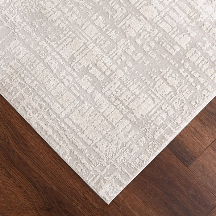 Lavin Rugs T2058 Kemer 5'3" x 7'6" Weave Rug, Cream/Ivory/White