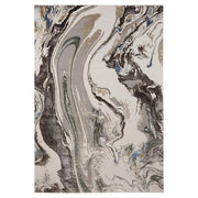 Lavin Rugs T2063 Zaria 2' x 3' Marbled Rug, Grey Cream/Earth Tones - T2063-0203