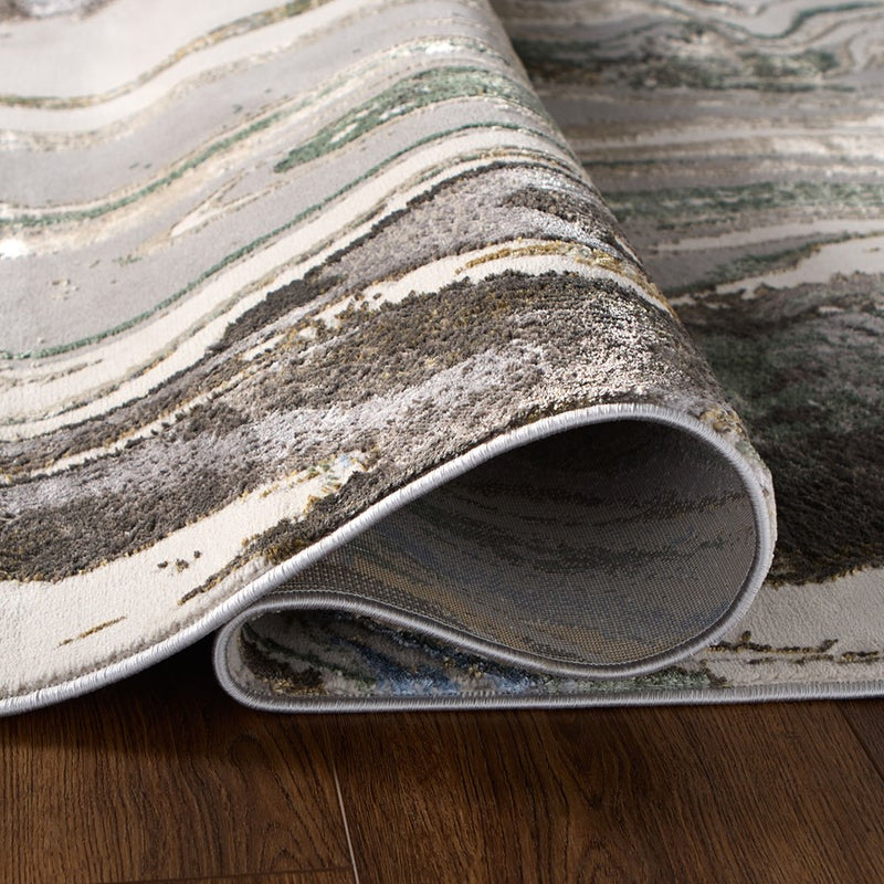 Lavin Rugs T2063 Zaria 2' x 3' Marbled Rug, Grey Cream/Earth Tones