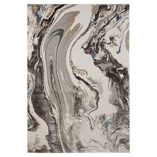 Lavin Rugs T2063 Zaria 9'10" x 13'2" Marbled Rug, Grey Cream/Earth - T2063-1013