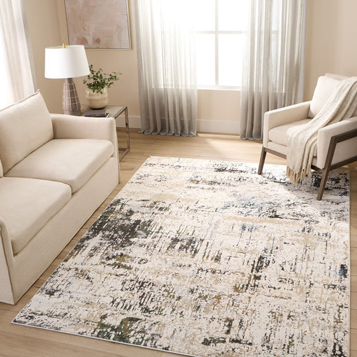 Lavin Rugs T2064 Zaria 2' x 3' Painterly Rug, Grey Cream/Mineral