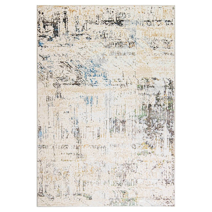 Lavin Rugs T2064 Zaria 7'10" x 10'10" Painterly Rug, Cream/Mineral - T2064-0811