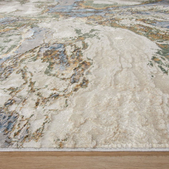 Lavin Rugs T2065 Zaria 7'10" x 10'10" Marbled Rug, Grey Cream/Earth