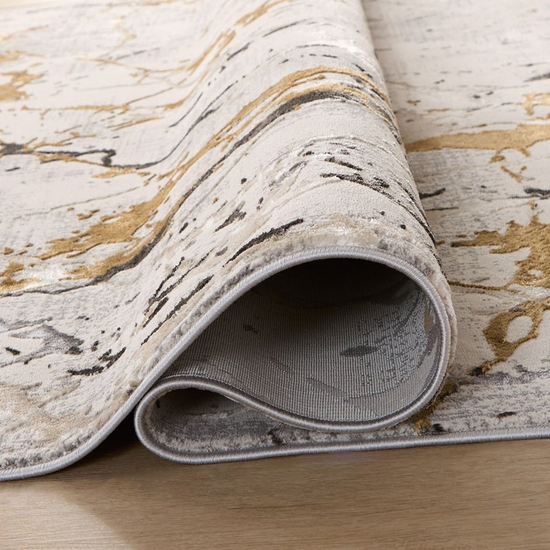 Lavin Rugs T2067 Zaria 2' x 3' Striations Rug, Cream/Earth