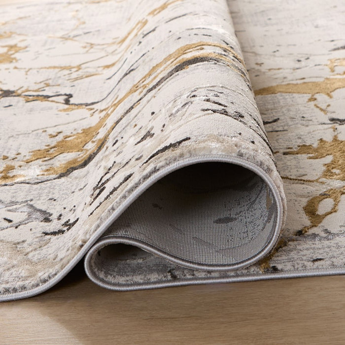 Lavin Rugs T2067 Zaria 7'10" x 10'10" Striations Rug, Cream/Earth