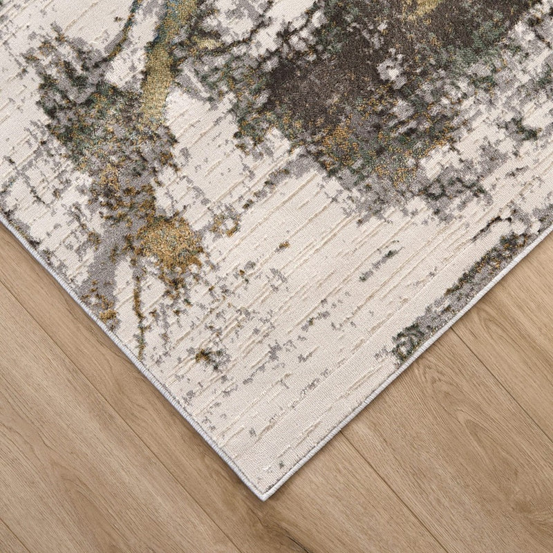 Lavin Rugs T2068 Zaria 2' x 3' Painterly Rug, Grey Cream/Earth