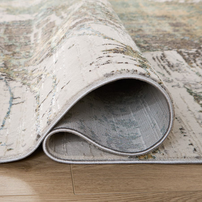 Lavin Rugs T2068 Zaria 5'3" x 7'6" Painterly Rug, Grey Cream/Earth