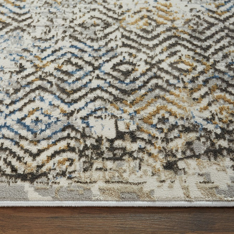 Lavin Rugs T2069 Zaria 2' x 3' Weave Rug, Grey Cream/Earth Tones