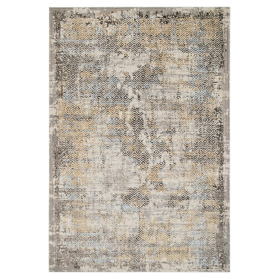 Lavin Rugs T2069 Zaria 5'3" x 7'6" Weave Rug, Grey Cream/Earth - T2069-0507
