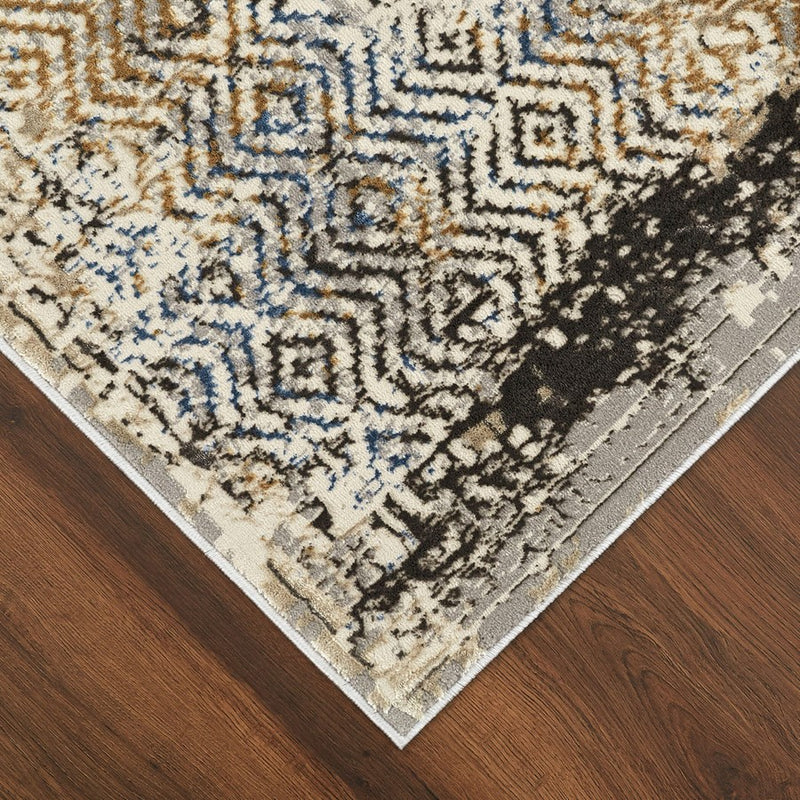 Lavin Rugs T2069 Zaria 5'3" x 7'6" Weave Rug, Grey Cream/Earth