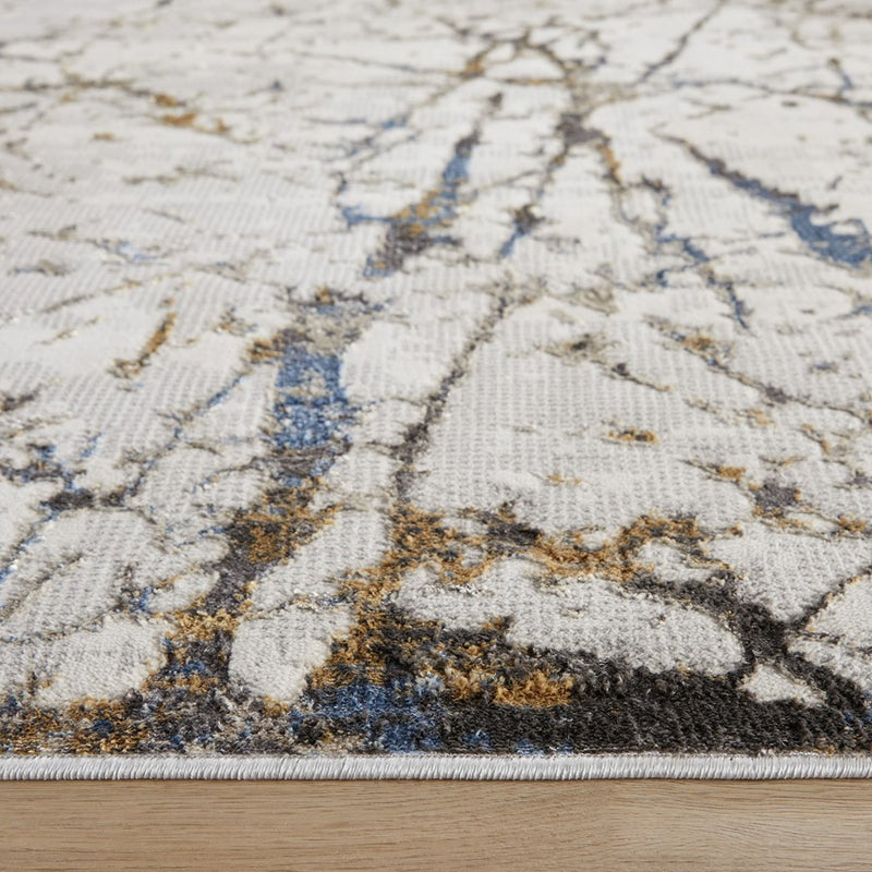 Lavin Rugs T2070 Zaria 2' x 3' Striations Rug, Cream/Earth