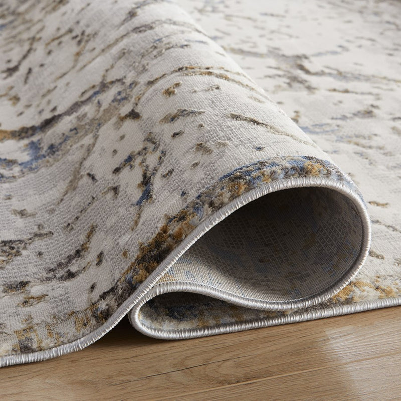 Lavin Rugs T2070 Zaria 5'3" x 7'6" Striations Rug, Cream/Earth