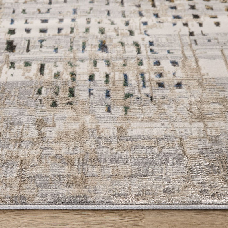 Lavin Rugs T2074 Zaria 2' x 3' Weave Rug, Grey Cream/Earth Tones