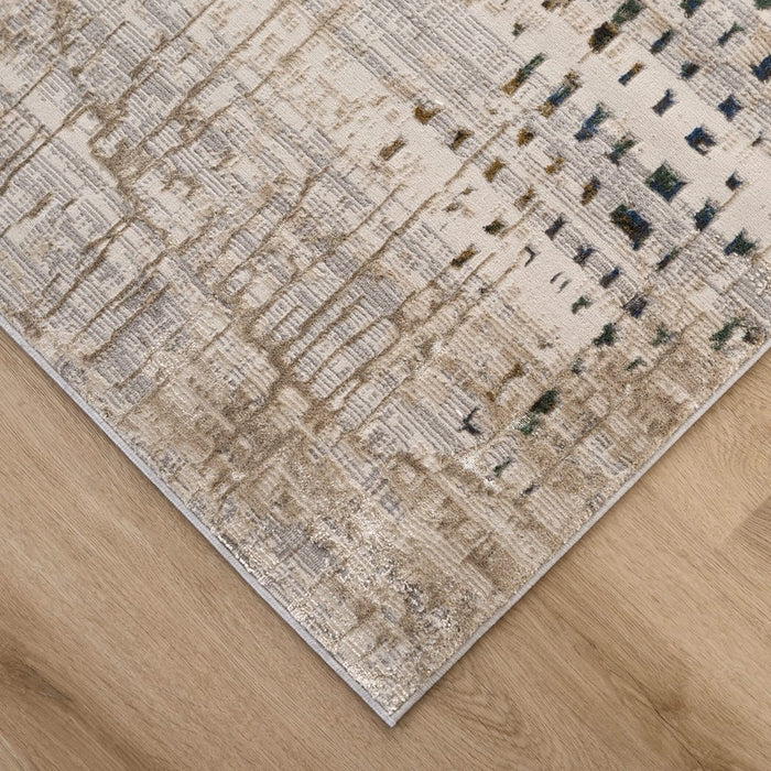Lavin Rugs T2074 Zaria 2' x 3' Weave Rug, Grey Cream/Earth Tones