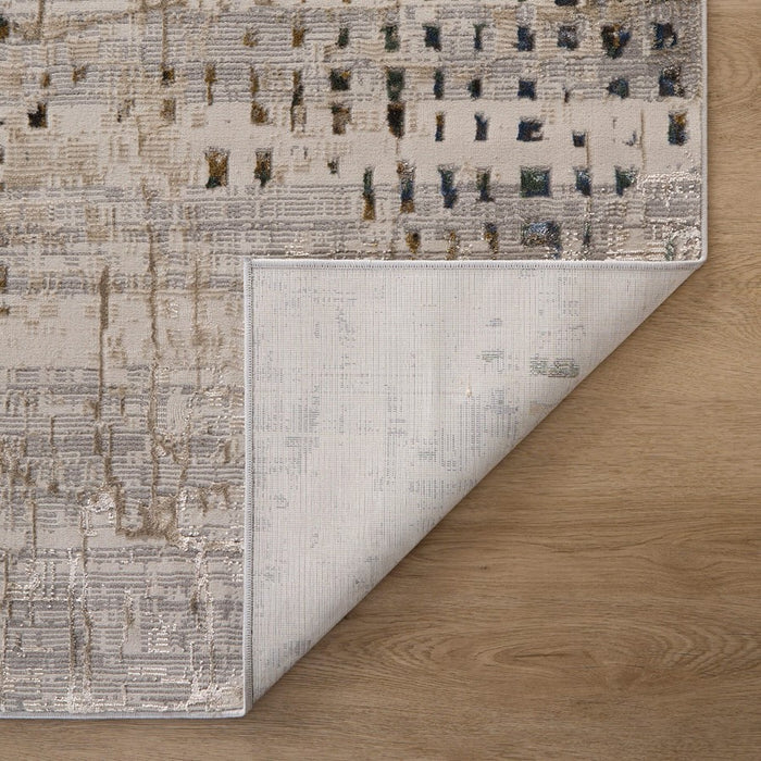 Lavin Rugs T2074 Zaria 2' x 3' Weave Rug, Grey Cream/Earth Tones