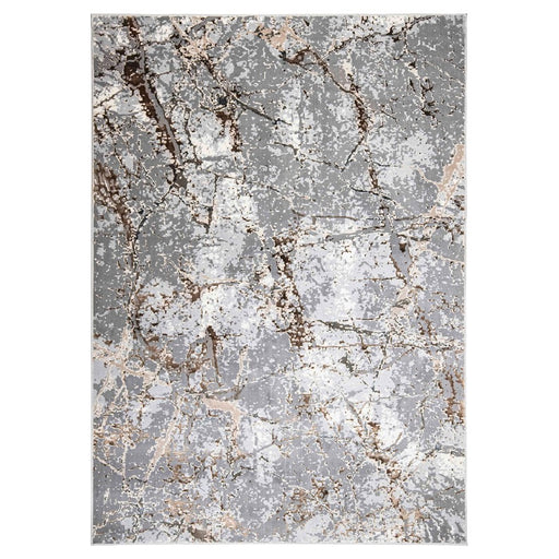 Lavin Rugs T4001 Besni 6'6" Striations Round Rug, Gold Silver/Min - T4001-07R