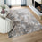 Lavin Rugs T4001 Besni 6'6" Striations Round Rug, Gold Silver/Min