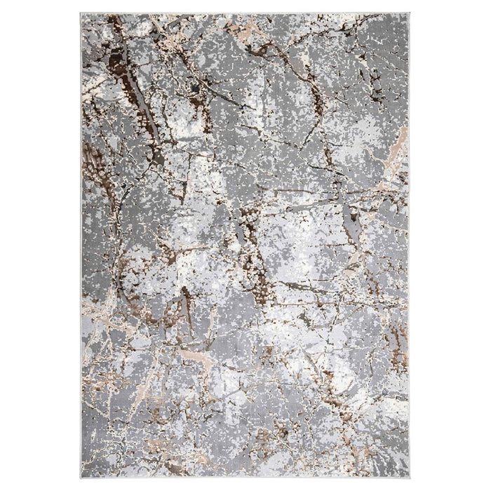 Lavin Rugs T4001 Besni 9'10"x13'2" Striations Rug, Gold Silver/Min - T4001-1013