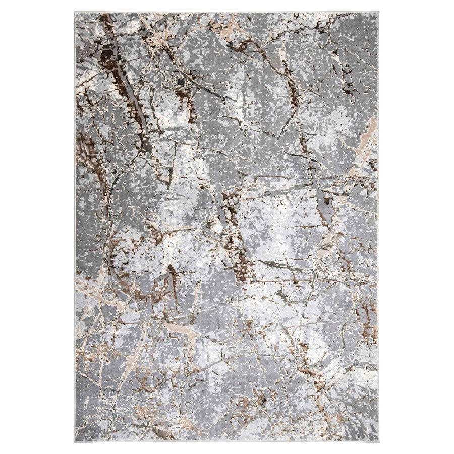 Lavin Rugs T4001 Besni 9'10"x13'2" Striations Rug, Gold Silver/Min - T4001-1013