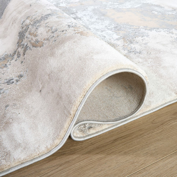 Lavin Rugs T4002 Besni 6'7" x 9'6" Marbled Rug, Grey Gold/Earth