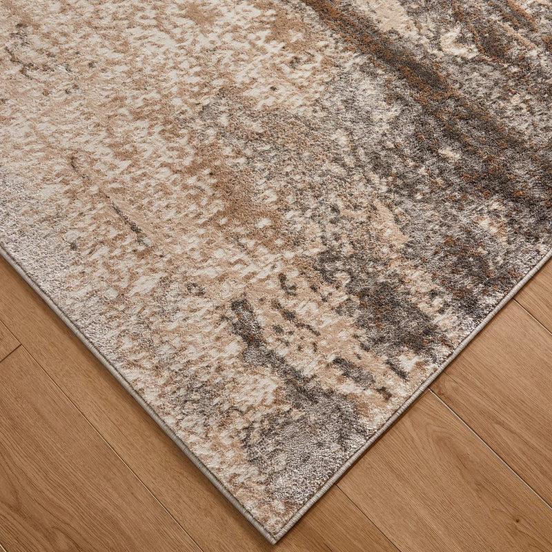 Lavin Rugs T4003 Besni 2'8" x 7'10" Painterly Runner, Gold/Earth