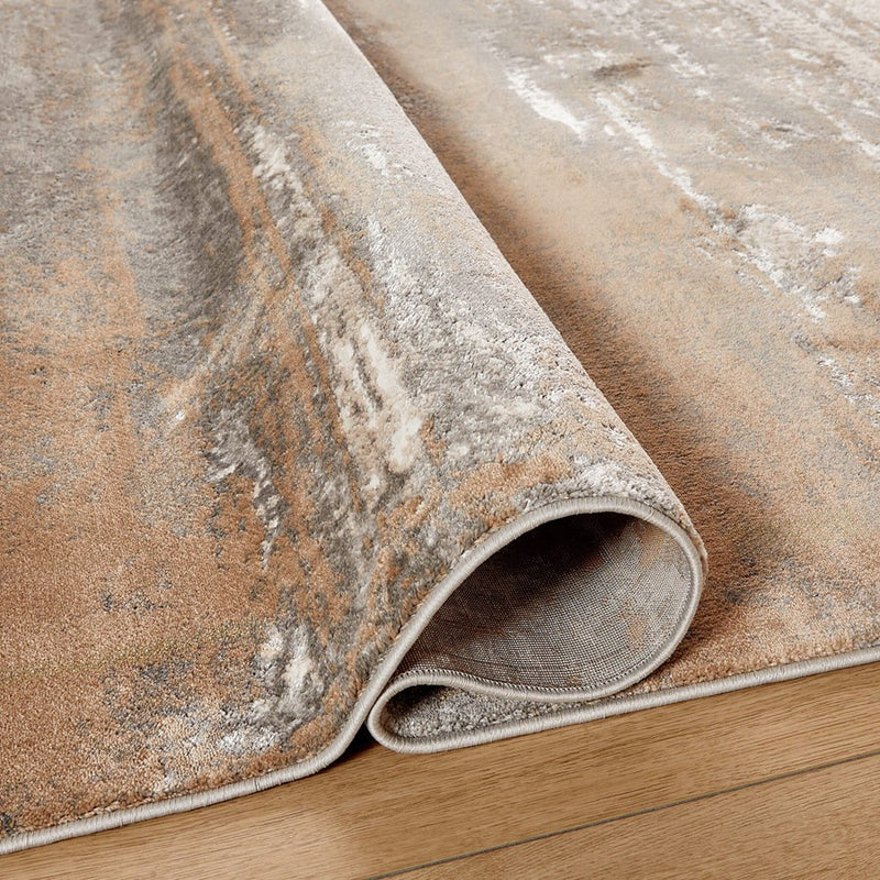 Lavin Rugs T4003 Besni 6'7" x 9'6" Painterly Rug, Grey Gold/Earth