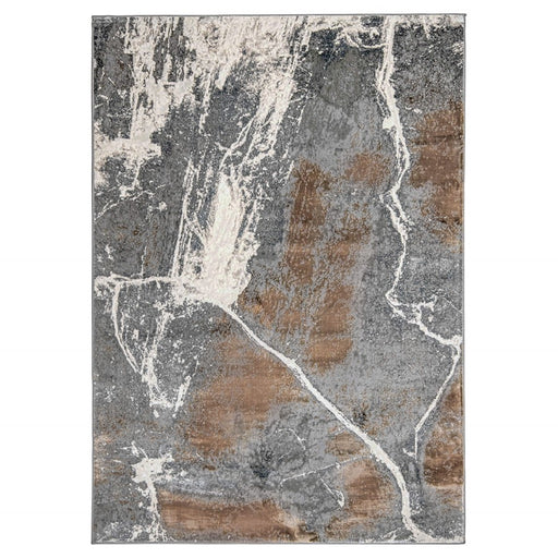 Lavin Rugs T4004 Besni 5'3" x 7'6" Striations Rug, Gold/Earth - T4004-0507